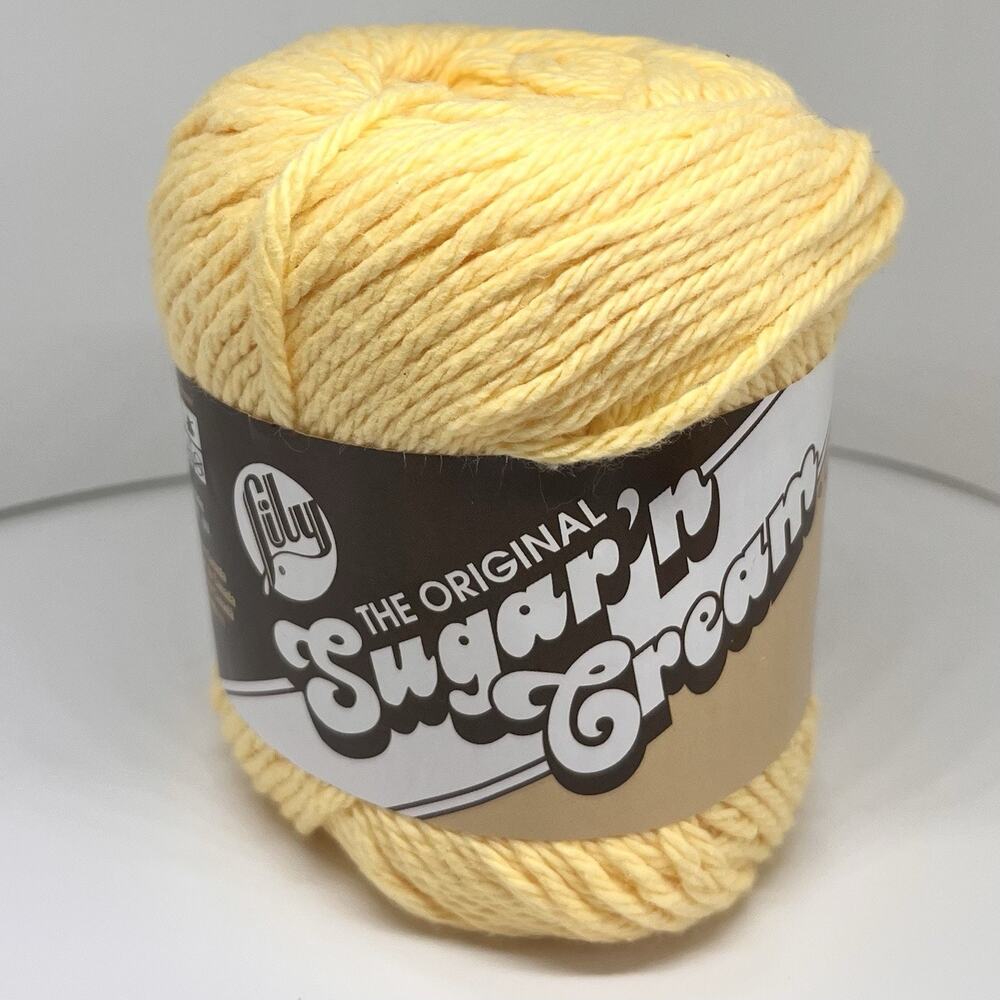 Lily Sugar ‘n Cream Yarn, Yellow